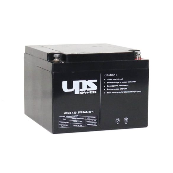UPS Power 12V 28Ah zselés akkumulátor (MC28-12)