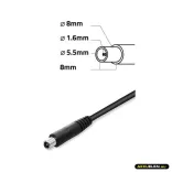 Qoltec 36V 42V 2A elektromos roller/kerékpár töltő 8*8mm - central pin