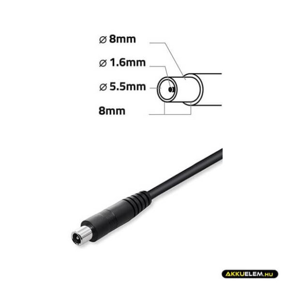 Qoltec 36V 42V 2A elektromos roller/kerékpár töltő 8*8mm - central pin