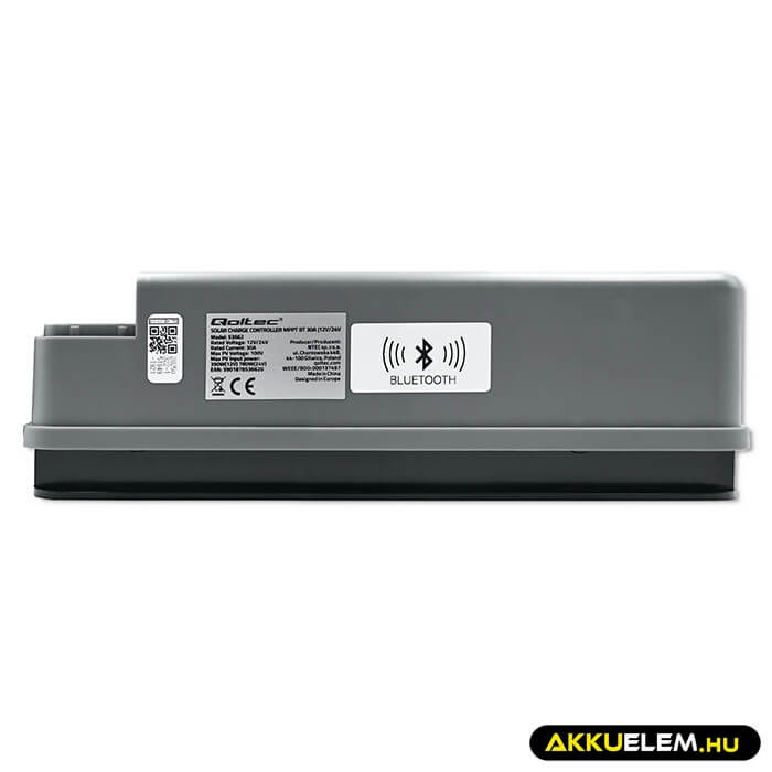 Qoltec Napelem Töltésvezérlo 12V/24V 30A MPPT  SOLAR 2xUSB
