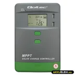 Qoltec Napelem Töltésvezérlő 12V/24V 30A MPPT SOLAR 2xUSB Bluetooth