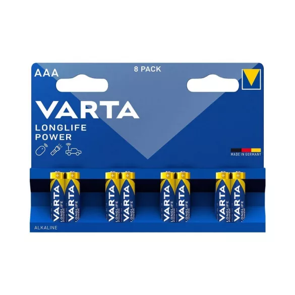 Varta Longlife Power LR03 AAA elem 8db/csomag (ár/csomag)