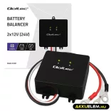 Qoltec - töltéskiegyenlítő 24V 2x12V 5A LiFePO4 AGM GEL