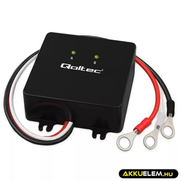 Qoltec - töltéskiegyenlítő 24V 2x12V 5A LiFePO4 AGM GEL