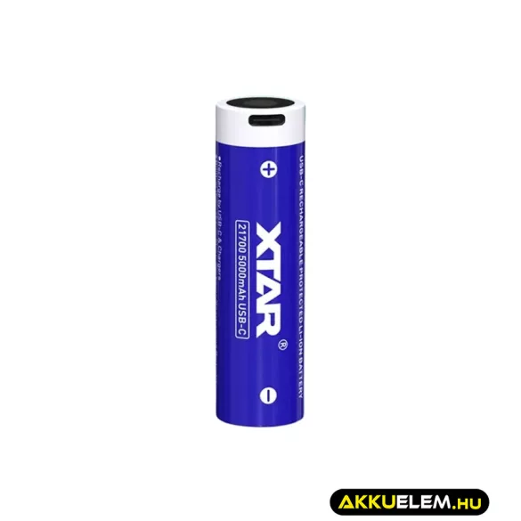 XTAR 21700 5000mAh 3,6V Li-Ion akkumulátor USB-C