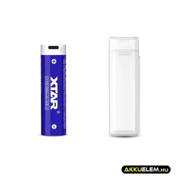 XTAR 21700 5000mAh 3,6V Li-Ion akkumulátor USB-C