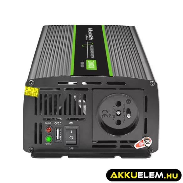 Qoltec színusz Inverter 1000W (max. 2000W) 12V -> 230V