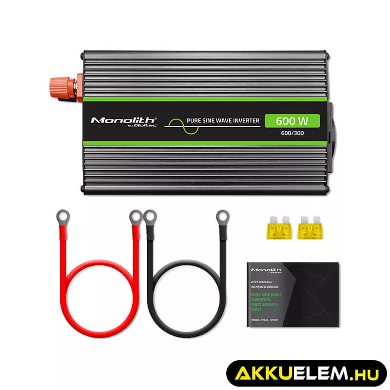 Qoltec színusz Inverter 300W (max. 600W) 24 V-ról 230V-ra