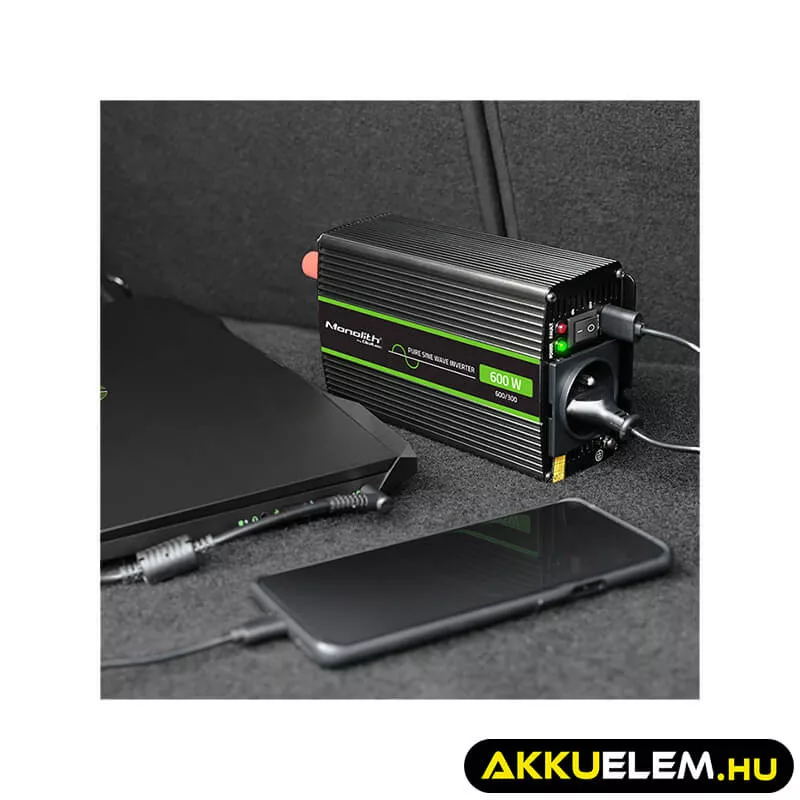 Qoltec színusz Inverter 300W (max. 600W) 24 V-ról 230V-ra