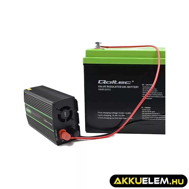 Qoltec színusz Inverter 300W (max. 600W) 24 V-ról 230V-ra