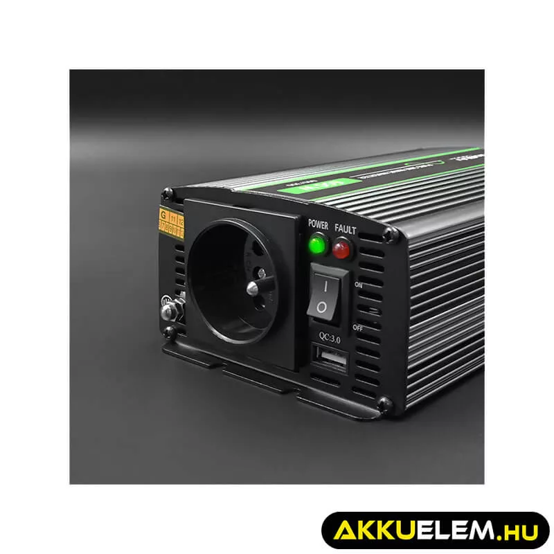 Qoltec színusz Inverter 300W (max. 600W) 24 V-ról 230V-ra