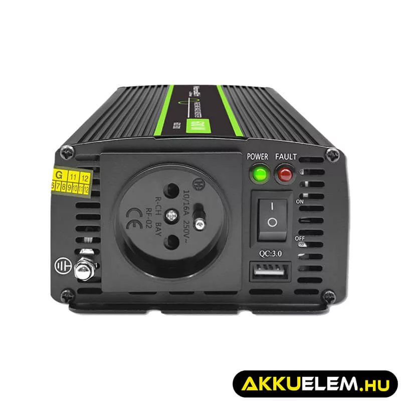 Qoltec színusz Inverter 300W (max. 600W) 24 V-ról 230V-ra