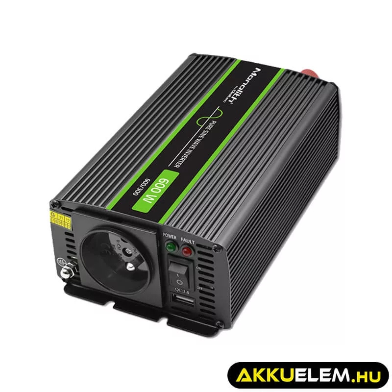 Qoltec színusz Inverter 300W (max. 600W) 24 V-ról 230V-ra