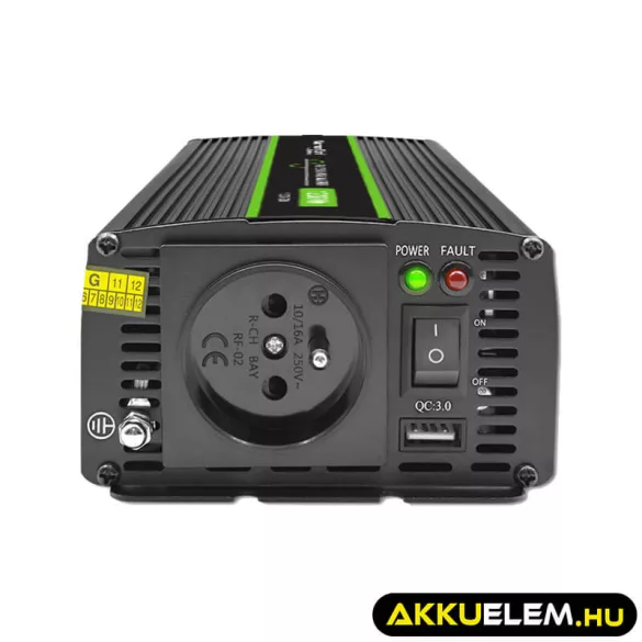 Qoltec színusz Inverter 600W (max. 1200W) 24 V-ról 230V-ra