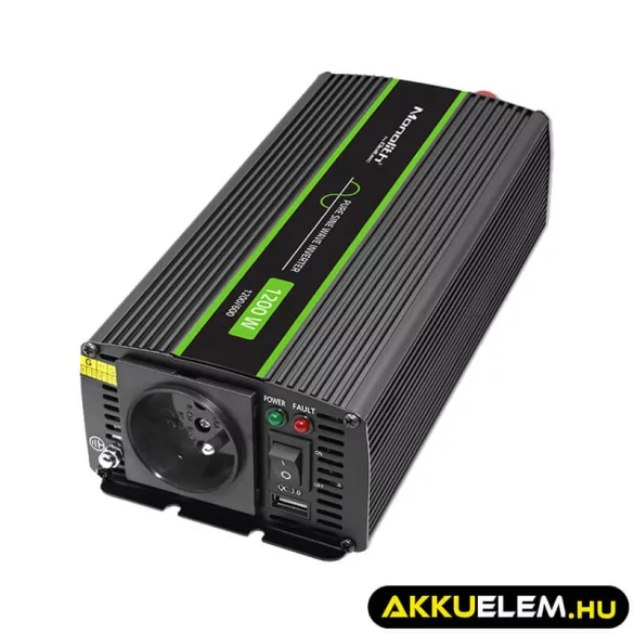 Qoltec színusz Inverter 600W (max. 1200W) 24 V-ról 230V-ra