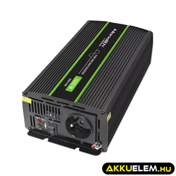 Qoltec színusz Inverter 1000W (max. 2000W) 24 V-ról 230V-ra