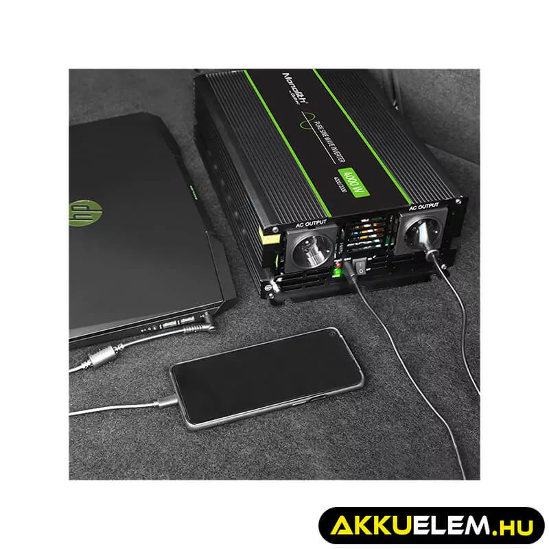 Qoltec színusz Inverter 2000W (max. 4000W) 24 V-ról 230V-ra