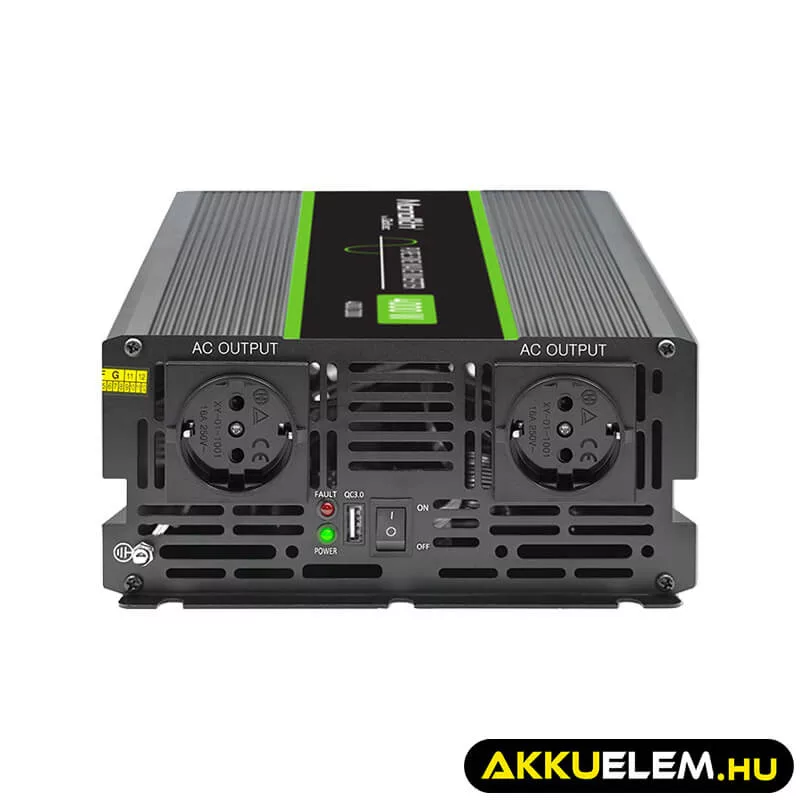 Qoltec színusz Inverter 2000W (max. 4000W) 24 V-ról 230V-ra