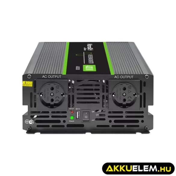 Qoltec színusz Inverter 2000W (max. 4000W) 24 V-ról 230V-ra