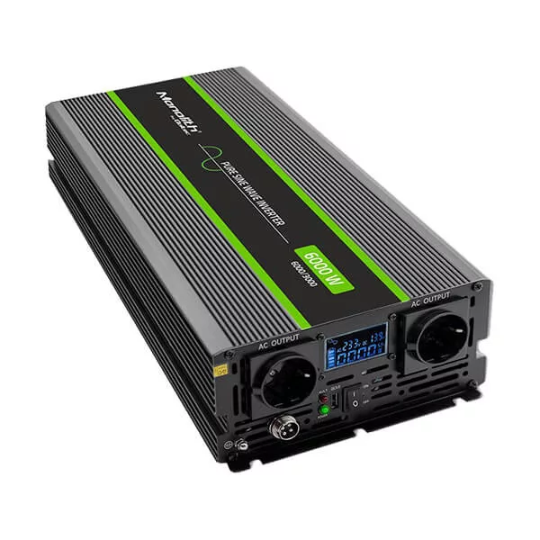 Qoltec színusz Inverter 3000W (max. 6000W) 24 V-ról 230V-ra LCD