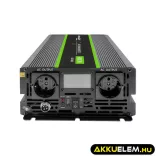 Qoltec színusz Inverter 3000W (max. 6000W) 24 V-ról 230V-ra LCD