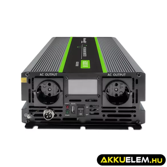Qoltec színusz Inverter 3000W (max. 6000W) 24 V-ról 230V-ra LCD