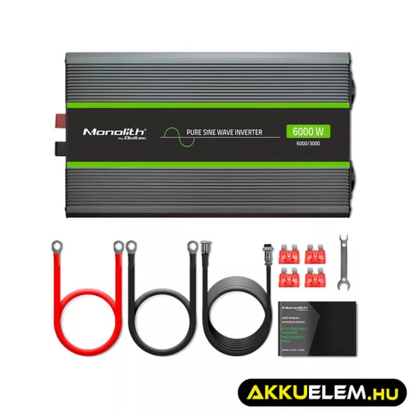 Qoltec színusz Inverter 3000W (max. 6000W) 24 V-ról 230V-ra LCD