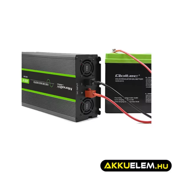 Qoltec színusz Inverter 3000W (max. 6000W) 24 V-ról 230V-ra LCD