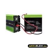 Qoltec színusz Inverter + Akkumulátor töltő, UPS 2000W/4000W 12V -> 230V LCD