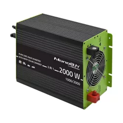   Qoltec 3-in-1 Napelemes szinusz inverter AC 10A, MPPT 40A  1000W/2000W