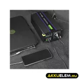 Qoltec Inverter 2000 trapéz 12V -> 230V 1000/2000W USB