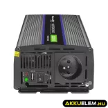 Qoltec Inverter 2000 trapéz 12V -> 230V 1000/2000W USB