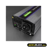 Qoltec Inverter 2000 trapéz 12V -> 230V 1000/2000W USB