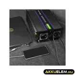 Qoltec Inverter 3000 trapéz 12V -> 230V 1500/3000 USB