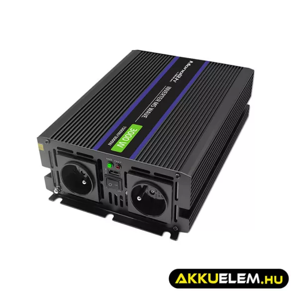 Qoltec Inverter 3000 trapéz 12V -> 230V 1500/3000 USB