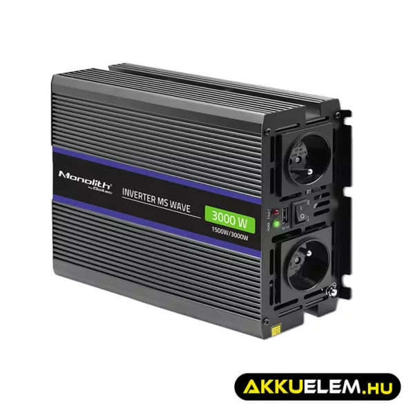 Qoltec Inverter 3000 trapéz 12V -> 230V 1500/3000 USB