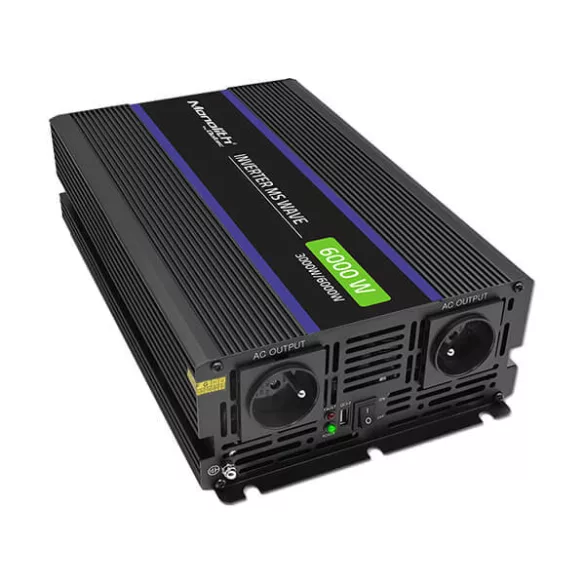 Qoltec Inverter 6000 trapéz 12V -> 230V 3000/6000W USB