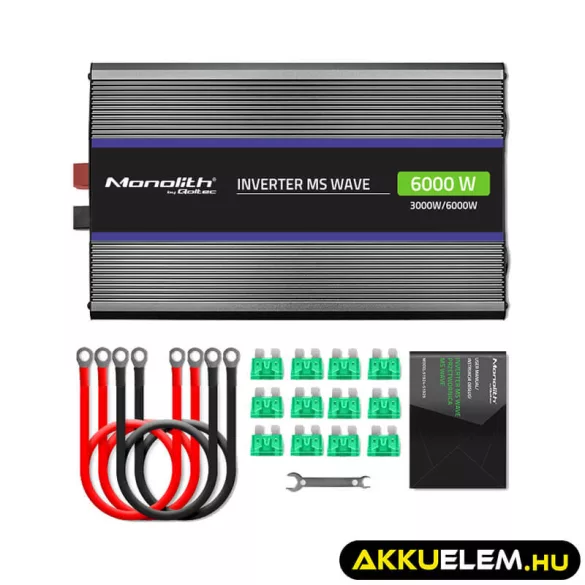 Qoltec Inverter 6000 trapéz 12V -> 230V 3000/6000W USB