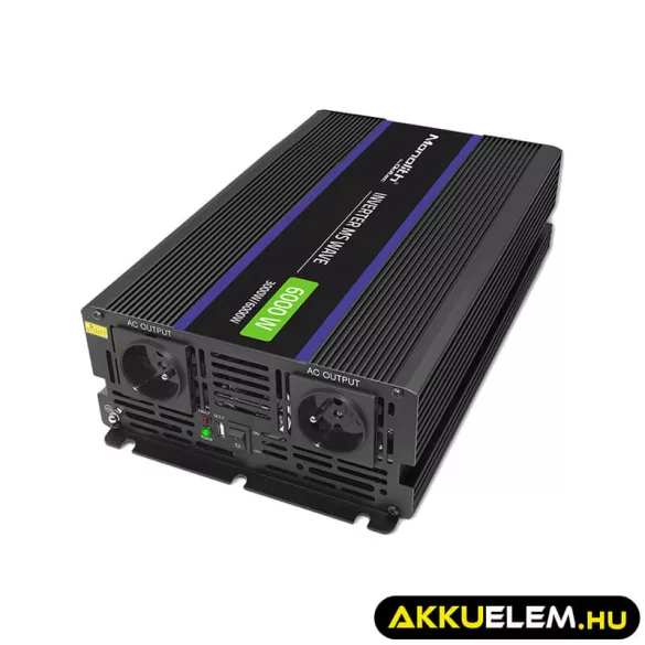 Qoltec Inverter 6000 trapéz 12V -> 230V 3000/6000W USB