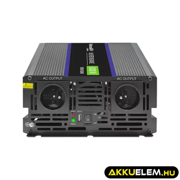 Qoltec Inverter 6000 trapéz 12V -> 230V 3000/6000W USB