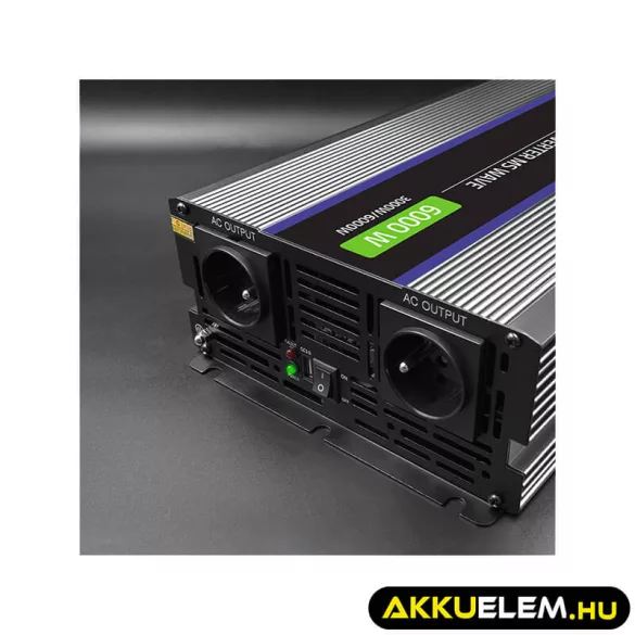 Qoltec Inverter 6000 trapéz 12V -> 230V 3000/6000W USB