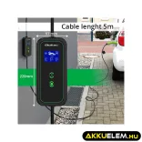 Qoltec EV töltő Elektromos autó töltő 2-in-1 Type2 7kW 230V CEE 3 PIN LCD Hordozható 5m