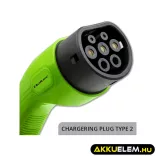 Qoltec Elektromos autó töltő Állítható töltőárammal 2in1 Type2 11kW CEE 5 PIN Wi-fi LCD 3 fázis Hordozható 5m