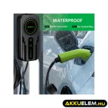 Qoltec EV töltő Elektromos autó töltő 2-in-1 Type2 Szabályozható töltőáram SCHUKO 3.5kW 230V LCD Hordozható 5m