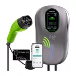 Qoltec Elektromos autó töltőállomás 2-in-1 Type2 22kW Wi-fi LCD RFID 3 fázis Falra szerelhető 5m