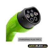 Qoltec Elektromos autó töltőállomás 2-in-1 Type2 22kW Wi-fi LCD RFID 3 fázis Falra szerelhető 5m