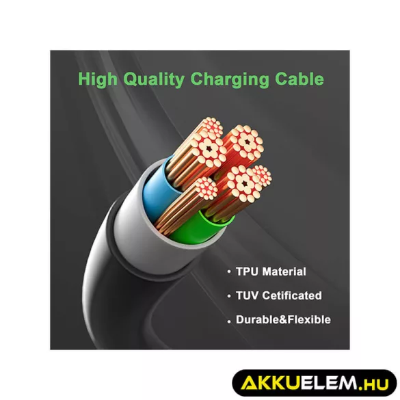 Qoltec EV töltőkábel E-autó töltőkábel Type 2 7kW 32A 5m