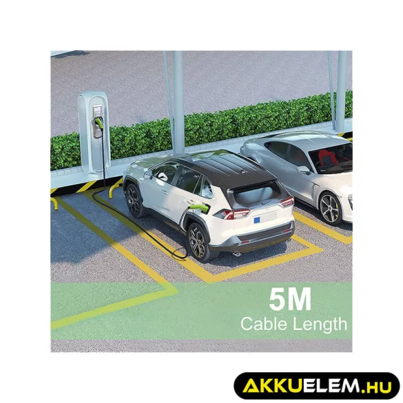 Qoltec EV töltőkábel E-autó töltőkábel Type 2 7kW 32A 5m