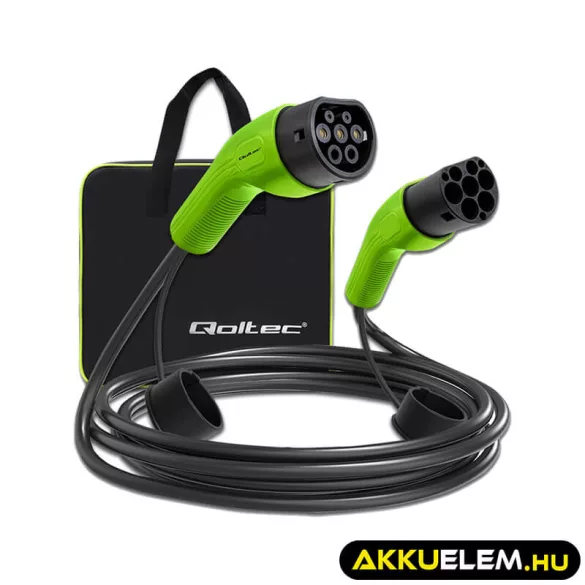 Qoltec EV töltőkábel E-autó töltőkábel Type 2 11kW 16A 5m