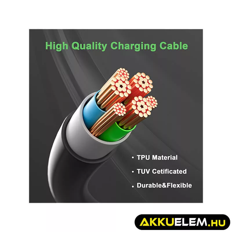 Qoltec EV töltőkábel E-autó töltőkábel Type 2 11kW 16A 5m